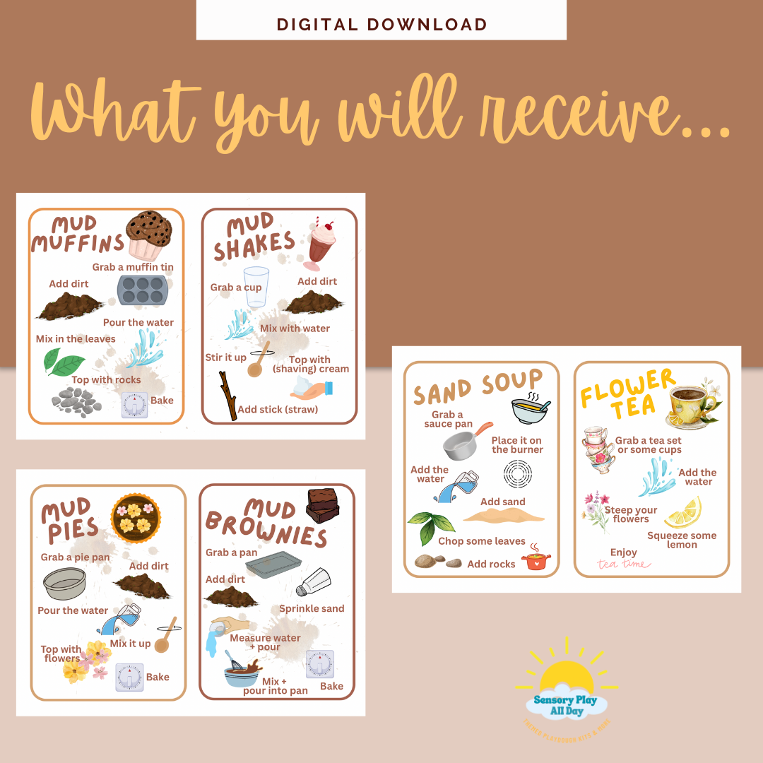 Mud Kitchen Recipe Cards