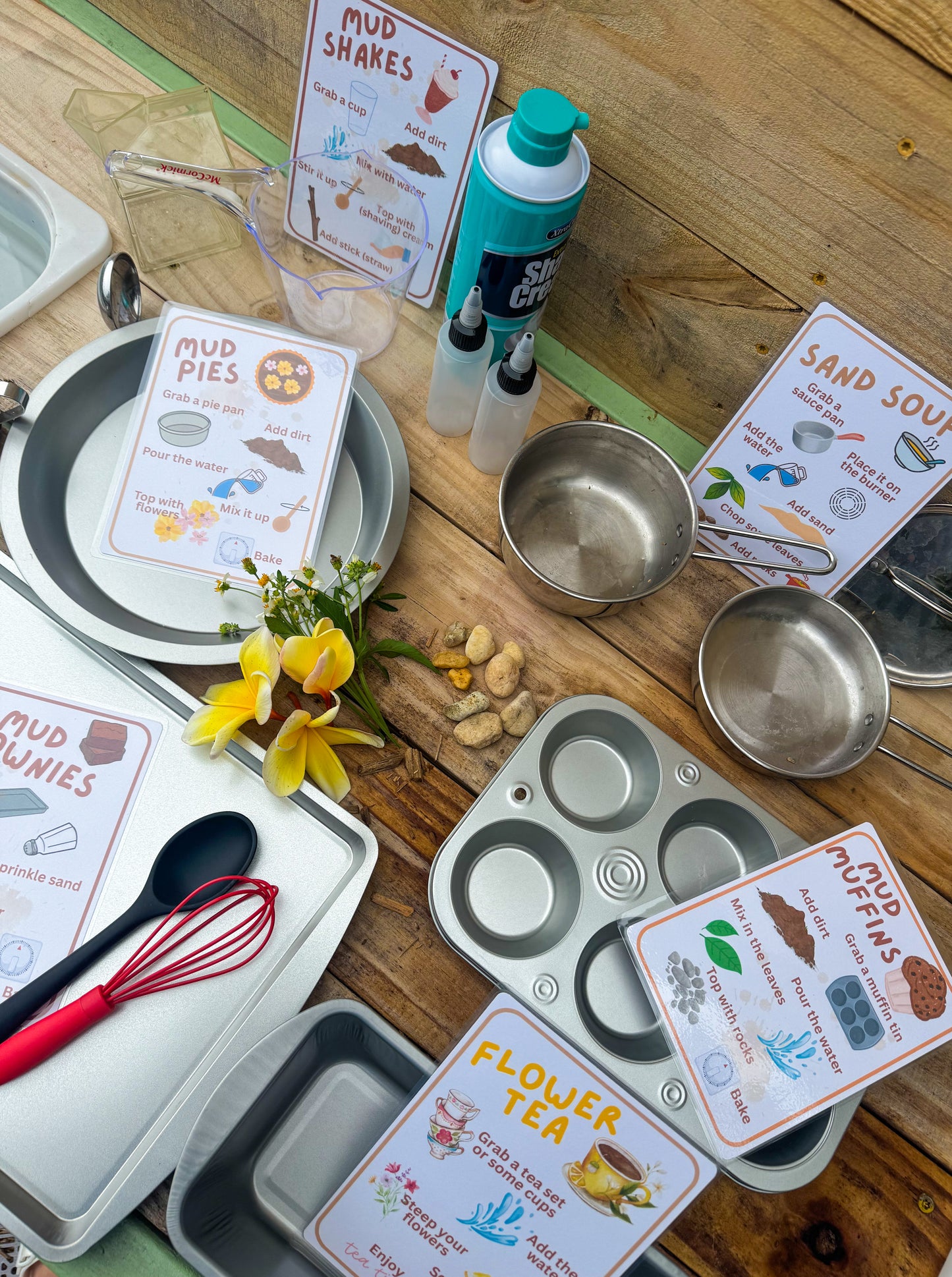 Mud Kitchen Recipe Cards